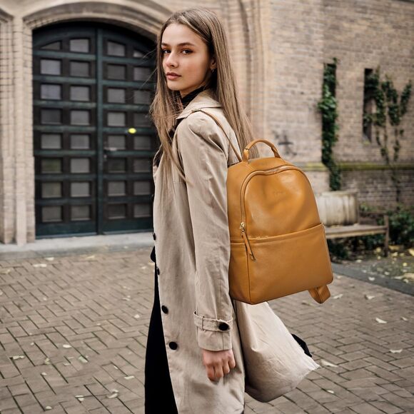 3969 Leather Backpack Purse Antitheft Rucksack Soft Work Casual Daypack